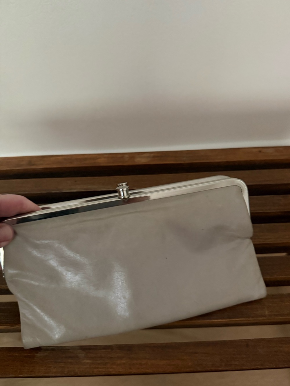 Neutral Cream Frame-Top Women’s Clutch
